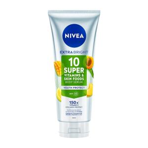 NIVEA Extra Bright 10 Super Vitamins Skin Foods Body Serum Youth Protect 320 Ml
